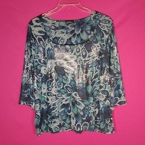 Beautiful completely beaded women's top in abstract design